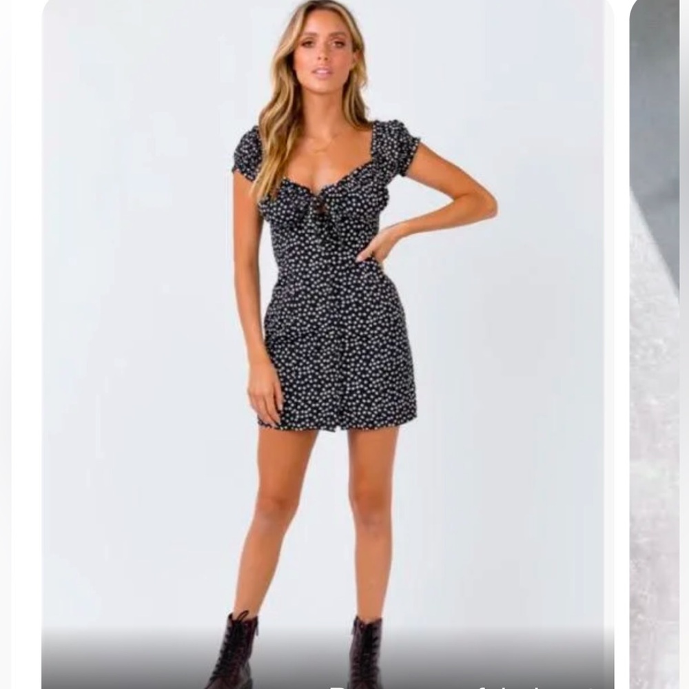 Polly Chic Black and White Polka Dot Dress